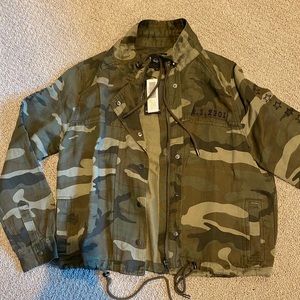 Rails Camo Jacket with Drawstring Waist
